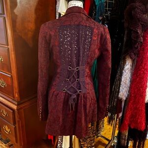 Free People Burgundy Blazer